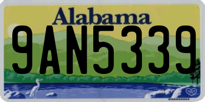 AL license plate 9AN5339