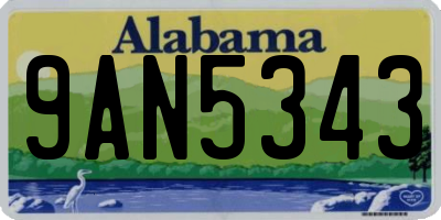 AL license plate 9AN5343