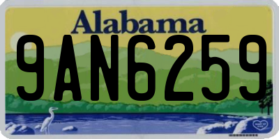 AL license plate 9AN6259