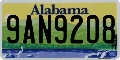 AL license plate 9AN9208