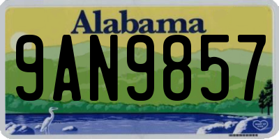 AL license plate 9AN9857