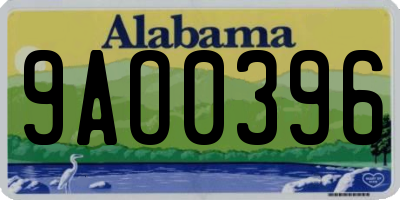 AL license plate 9AO0396