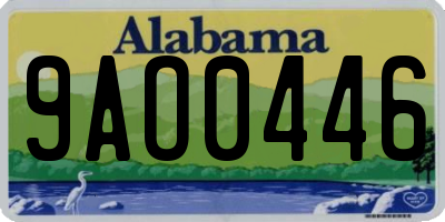 AL license plate 9AO0446