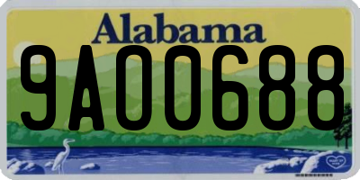 AL license plate 9AO0688