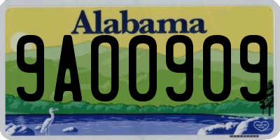 AL license plate 9AO0909