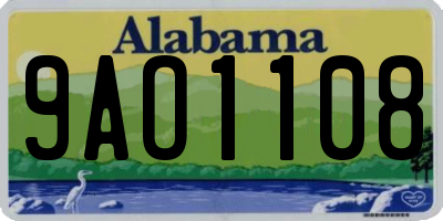 AL license plate 9AO1108