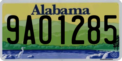 AL license plate 9AO1285