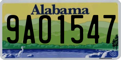 AL license plate 9AO1547