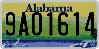 AL license plate 9AO1614