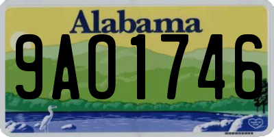 AL license plate 9AO1746
