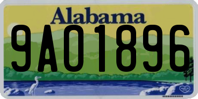 AL license plate 9AO1896