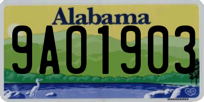 AL license plate 9AO1903