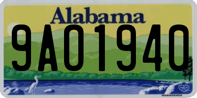 AL license plate 9AO1940