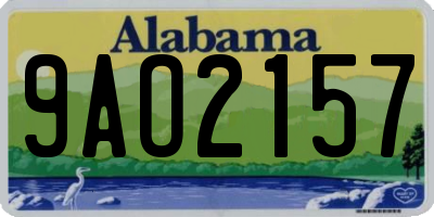 AL license plate 9AO2157