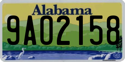 AL license plate 9AO2158