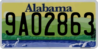 AL license plate 9AO2863