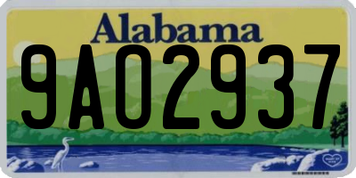 AL license plate 9AO2937