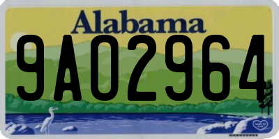 AL license plate 9AO2964