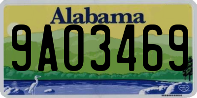 AL license plate 9AO3469