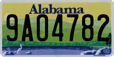 AL license plate 9AO4782
