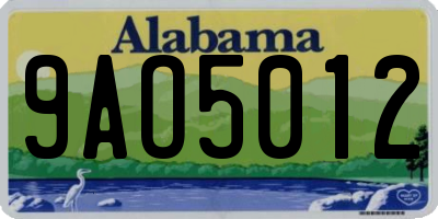 AL license plate 9AO5012
