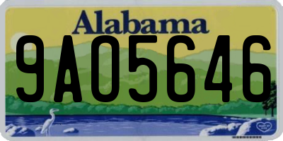 AL license plate 9AO5646