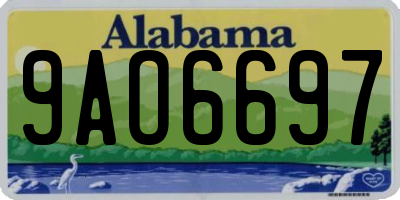 AL license plate 9AO6697