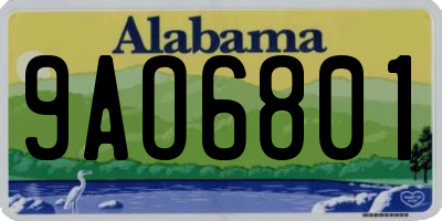 AL license plate 9AO6801