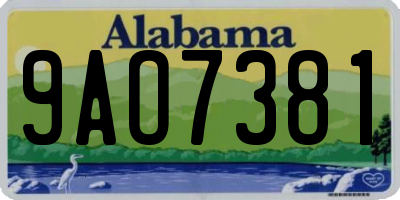 AL license plate 9AO7381