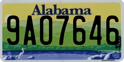 AL license plate 9AO7646