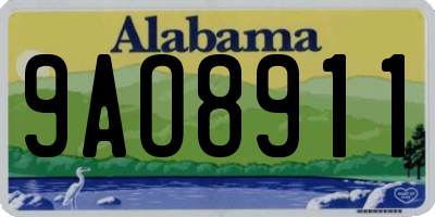 AL license plate 9AO8911