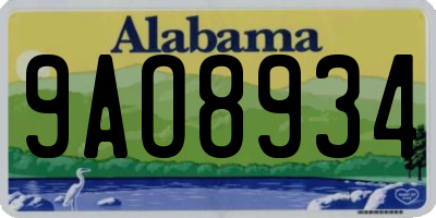 AL license plate 9AO8934