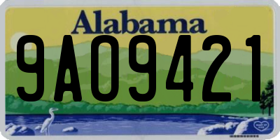 AL license plate 9AO9421