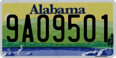 AL license plate 9AO9501