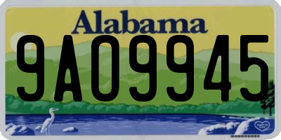 AL license plate 9AO9945