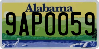 AL license plate 9AP0059