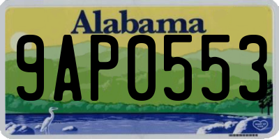 AL license plate 9AP0553