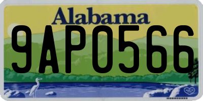AL license plate 9AP0566
