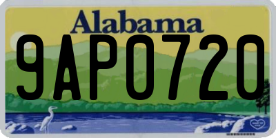 AL license plate 9AP0720