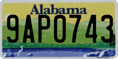 AL license plate 9AP0743