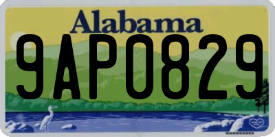 AL license plate 9AP0829