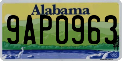 AL license plate 9AP0963