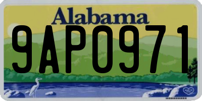AL license plate 9AP0971