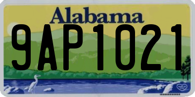AL license plate 9AP1021