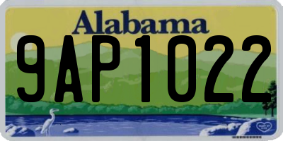 AL license plate 9AP1022