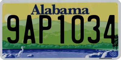 AL license plate 9AP1034