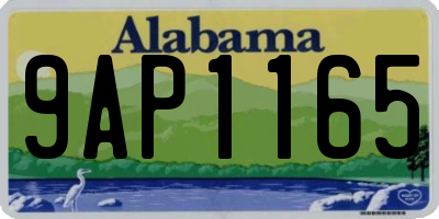 AL license plate 9AP1165