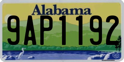 AL license plate 9AP1192