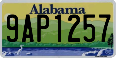 AL license plate 9AP1257