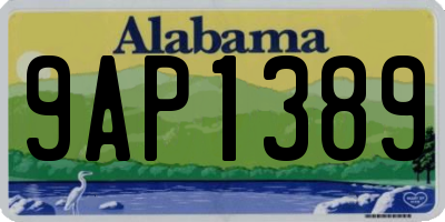 AL license plate 9AP1389